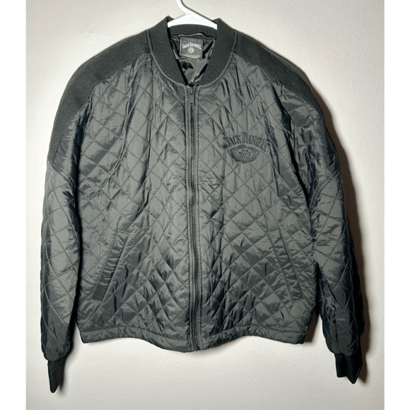 Jack Daniels Black Puffer Jacket Mercer Mettle Sz M - Picture 1 of 10